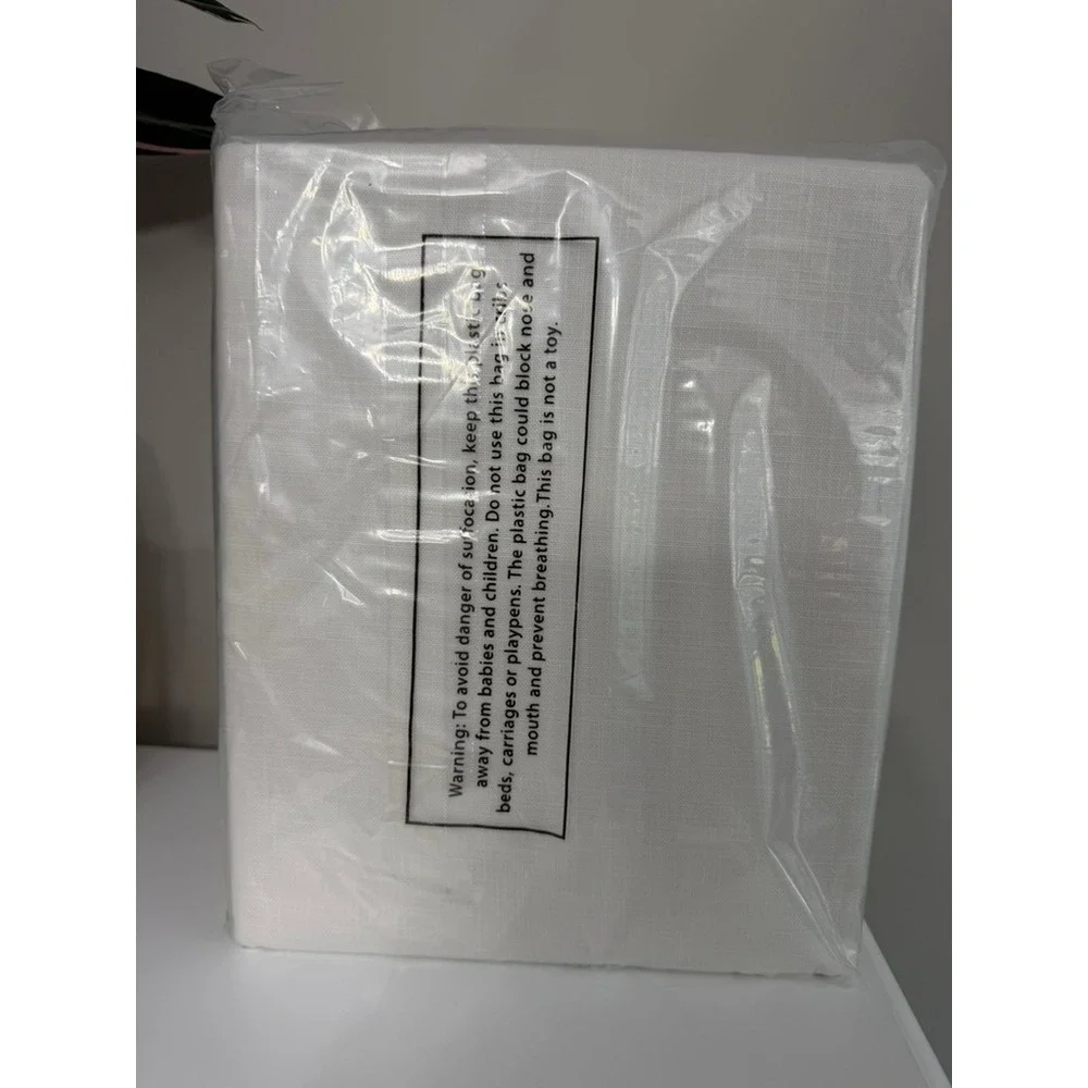 Threshold Duvet Cover Set Full/Queen White Black Embroidered Trim 3pc NWT